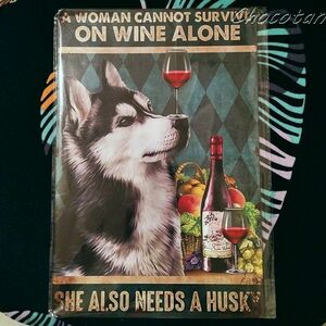 [ free shipping ]sibe Lien husky wine metal autograph plate [ new goods ]