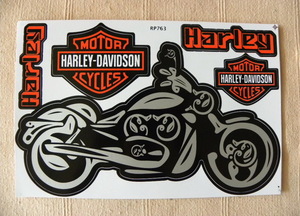 【ステッカー/シール】*1シート5枚付*50 bike harley-davidson motorcycles ハーレー バイク motorsport モータースポーツ motoGP