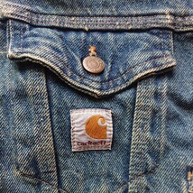 【超レア★人気★古着】Carhartt・カーハート★USA製・90s・Gジャン★タグ赤スタンプ有・ヴィンテージ・ ビンテージ・ダメージデニム_画像4