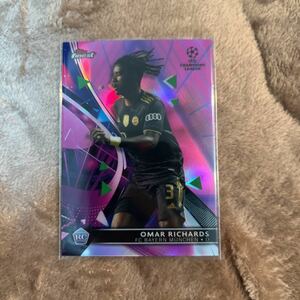 Omar Richards /125 Parallel Rookie Card Topps Finest Champions League 21/22 #92 FC Bayern Munchen