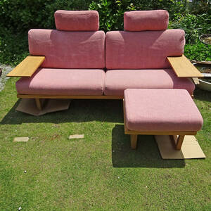 カリモク家具　カリモク WU47モデル WU4703 WU4753 3Pソファ 三人掛け椅子　スツール付き　ヘッドレス2付き　KARIMOKU