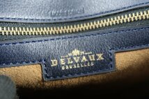 【美品】DELVAUX デルボー 王室御用達 高級レザー ショルダーバッグ ブランド鞄 ネイビー系【NX72】_画像10
