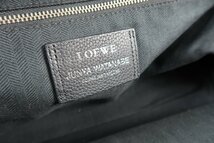 【超美品】LOEWE ロエベ×コムデギャルソン ジュンヤワタナベコラボ アマソナ36 ミニボストンバッグ レザー ブラック系【OC38】_画像10