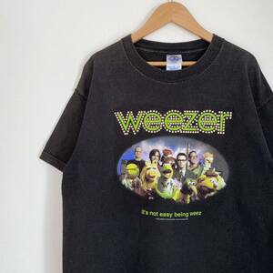 00s オリジナルWeezer tee バンドTシャツ カーミット バンT ウィーザー セサミストリート