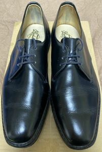 カナダ古靴 黒 UK6.5 相当 25.0cm　一枚革 アンライニング florsheim j.m.weston paraboot edward green crockett&jones church's 旧 都市