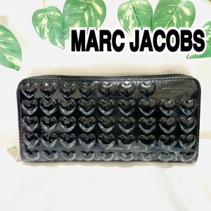 MARC JACOBS 長財布 エナメル ブラック 黒 ハート