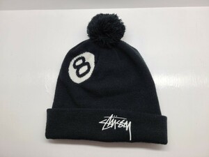 [ последний лот ] Stussy STUSSY Beanie 8 Ball Pom Pom Beanie stussy Stussy beanie вязаная шапка мужской мужской шляпа вязаный прекрасный товар 