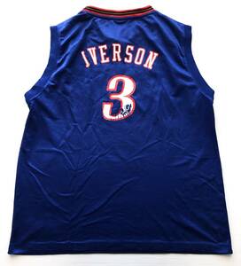 シクサーズ NBA アイバーソン バスケシャツ タンクトップ リーボック　　ゲームシャツ REEBOK SIXERS 玉7372