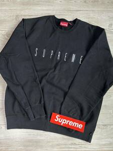 Supreme シュプリーム 18AW クルーネック XL crewneck 黒 ブラック スウェットクルー トレーナー スウェット