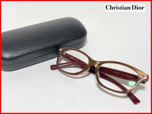 即決 Christian Dior クリスチャンディオール メガネ（度あり） ケース付 レディース メンズ K3