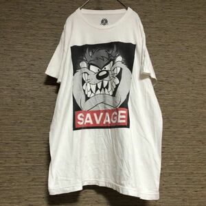 ルーニーチューンズ　メキシコ製　半袖Tシャツ　タズマニアンデビル　アニマル28 古着　入手困難　激レア　希少 人気　キャラクター アニメ