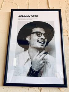 JOHNNY DEPP ジョニーデップ A4 ポスター 額付き 送料込 2