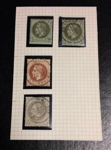 切手 使用済 フランス(France) 1863-1870 ナポレオン3世(Napoleon III) Sc 29,30,31 4枚