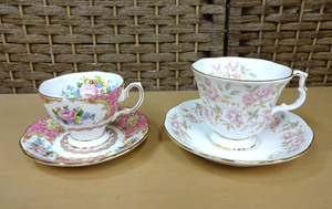 ロイヤルアルバート カップ&ソーサー 2客セット ピンクブロケード レディーカーライル ROYAL ALBERT C/S 洋食器 札幌市 白石区