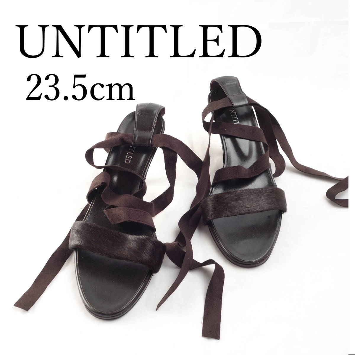 美品 UNTITLED アンタイトル サンダル 革製 23.5 fkip.unmul.ac.id