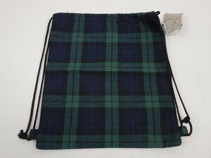  unused tag attaching .. . rucksack pouch case tartan check pattern 