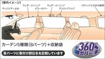 カーテン プライバシー 軽自動車 普通車 SUV用 車中泊 仮眠に フリーサイズ 最適 視線 シャットアウト 1台分セット ブラック 黒_画像6