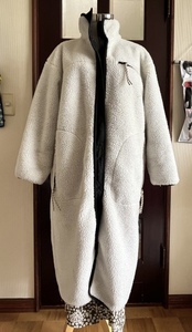  Snidel snidel fleece long coat reversible 