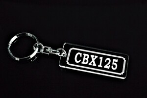 A-989 CBX125 アクリル製 クリア 2重リング キーホルダー カスタム カウル パーツ 外装 シート ミラー 等のアクセサリーに