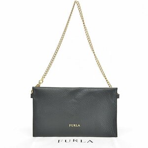 フルラ Furla ハンドバッグ レザー/合金 ブラックｘゴールド k9663a