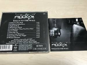 ACCEPT - BALLS TO THE WALL 83年 西独盤 レア盤
