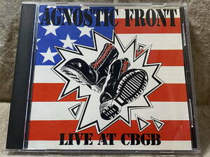 [スラッシュ/ハードコア] AGNOSTIC FRONT - LIVE AT CBGB 89年 廃盤 レア盤