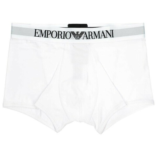 EMPORIO ARMANI エンポリオ アルマーニ ICONIC LOGOBAND アイコニック ロゴバンド 前閉じ ボクサーパンツ メンズ 54072989 ホワイト S