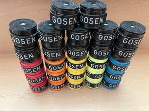 GOSEN グリップテープ 27個★迅速発送 アソート カラー バドミントン ゴーセン オーバーグリップテープ マイバチ＊色変更可