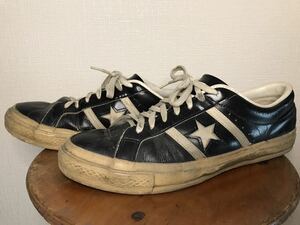 レア 90年代 日本製 STAR&BARS CONVERSE JACK STAR LEATHER コンバース ジャックスター レザー CT70 MADE IN JAPAN ONE STAR ワンスター