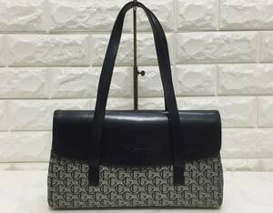 no13555 Guy Laroche ギラロッシュ レザー キャンバス トート バッグ