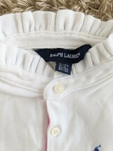 ★送料無料★　ラルフローレン RALPH LAUREN 女の子 ポロシャツ　白　黄色　90サイズ　半袖　2枚セット_画像4