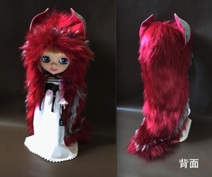 ネオブライス用服　 あかずきん　なめくじ型ファーケープ　　 ブライス　　Blythe　