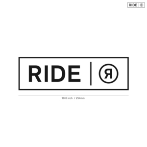 【RIDE】ライド★01★ダイカットステッカー★切抜きステッカー★10.0インチ★25.4cm