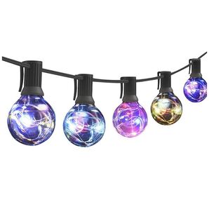 LEDストリングライト 防雨型 電飾 屋外 8M 18個LED電球 E12口金