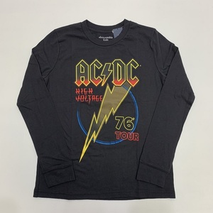  редкий! abercrombie Kid's AC/DC EUROPEAN TOUR T SHIRTa Burke long Be Kids e-si-ti-si- европейский Tour '76 (1146)