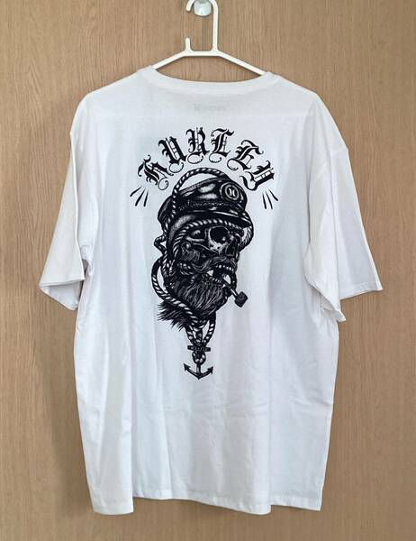 Hurley　ハーレー　半袖　Tシャツ　メンズ　USサイズL　日本サイズXL　スカル　ドクロ　新品未使用　ビッグシルエット　白　ホワイト　人気