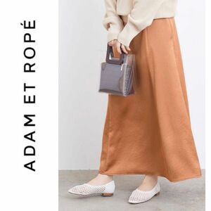 ADAM ET ROPE'　サテンセミフレアスカート