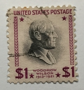 世界の人物切手 （アメリカ合衆国） アメリカ 大統領シリーズ Woodrow Wilson (1856-1924), 28th President of the U.S.A.