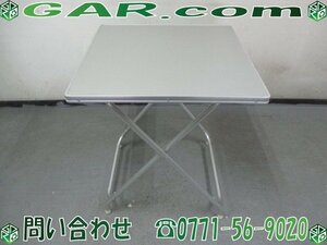 ル47 NICHIESU/ニチエス アルミ製 テーブル 机 折り畳み/折りたたみ ガーデンテーブル レジャーテーブル 60×60cm スクエアテーブル