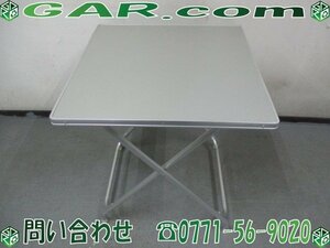 ル44 NICHIESU/ニチエス アルミ製 テーブル 机 折り畳み/折りたたみ ガーデンテーブル レジャーテーブル 60×60cm スクエアテーブル