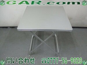 ル46 NICHIESU/ニチエス アルミ製 テーブル 机 折り畳み/折りたたみ ガーデンテーブル レジャーテーブル 60×60cm スクエアテーブル