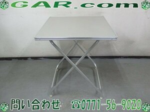 ル49 NICHIESU/ニチエス アルミ製 テーブル 机 折り畳み/折りたたみ ガーデンテーブル レジャーテーブル 60×60cm スクエアテーブル