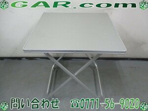 ル45 NICHIESU/ニチエス アルミ製 テーブル 机 折り畳み/折りたたみ ガーデンテーブル レジャーテーブル 60×60cm スクエアテーブル