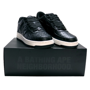 NEIGHBORHOOD ネイバーフッド x A BATHING APE ア ベイシング エイプ BAPE STA ベイプスタ シューズ スニーカー ブラック YX