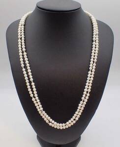  pearl long necklace SV( silver ) approximately 120cm 20 ten thousand 