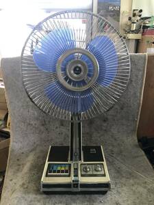 N-2443 SANYO Sanyo 31cm electric fan EF-6UZ. seat .. operation verification ending yawing living . Showa Retro present condition delivery 