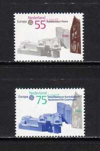 184067 オランダ 1990年 ヨーロッパ切手・郵便局 2種完揃 未使用NH