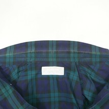 16SS PHINGERIN フィンガリン BEAUTY&YOUTH NIGHT SHIRT コットン ブラックウォッチ チェック ナイトシャツ パジャマシャツ GREEN M_画像6