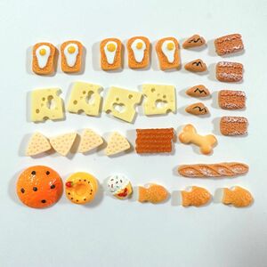 【30pc】 パン　デコパーツ　パーツ　ホイップデコ　レジン　即日発送