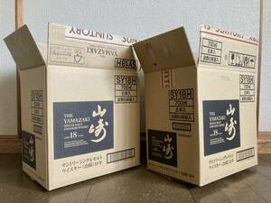 送料無料！ ☆ 空箱 中身なし 箱のみ サントリー 山崎 18年 6本用 2枚セット 段ボール 数量限定 ☆①